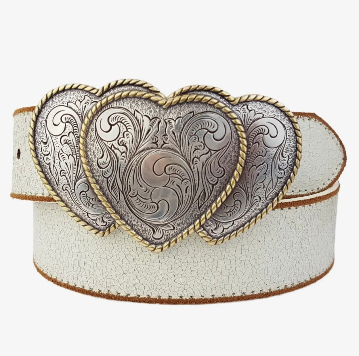 Western-Inspired Triple Heart Belt