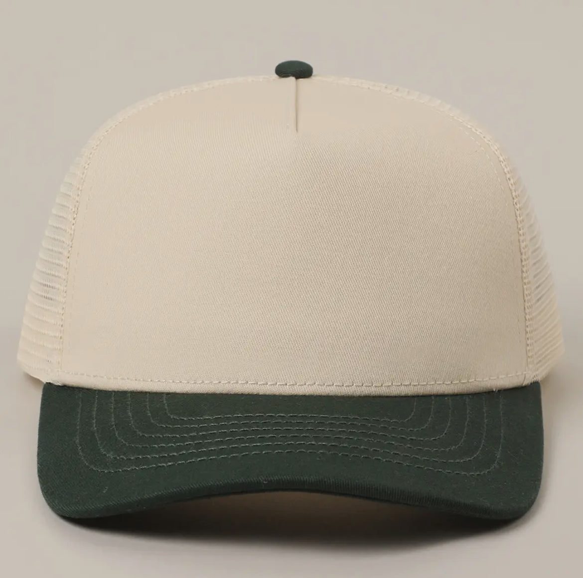 Newhatten Two Tone Canvas Mesh Trucker Hat