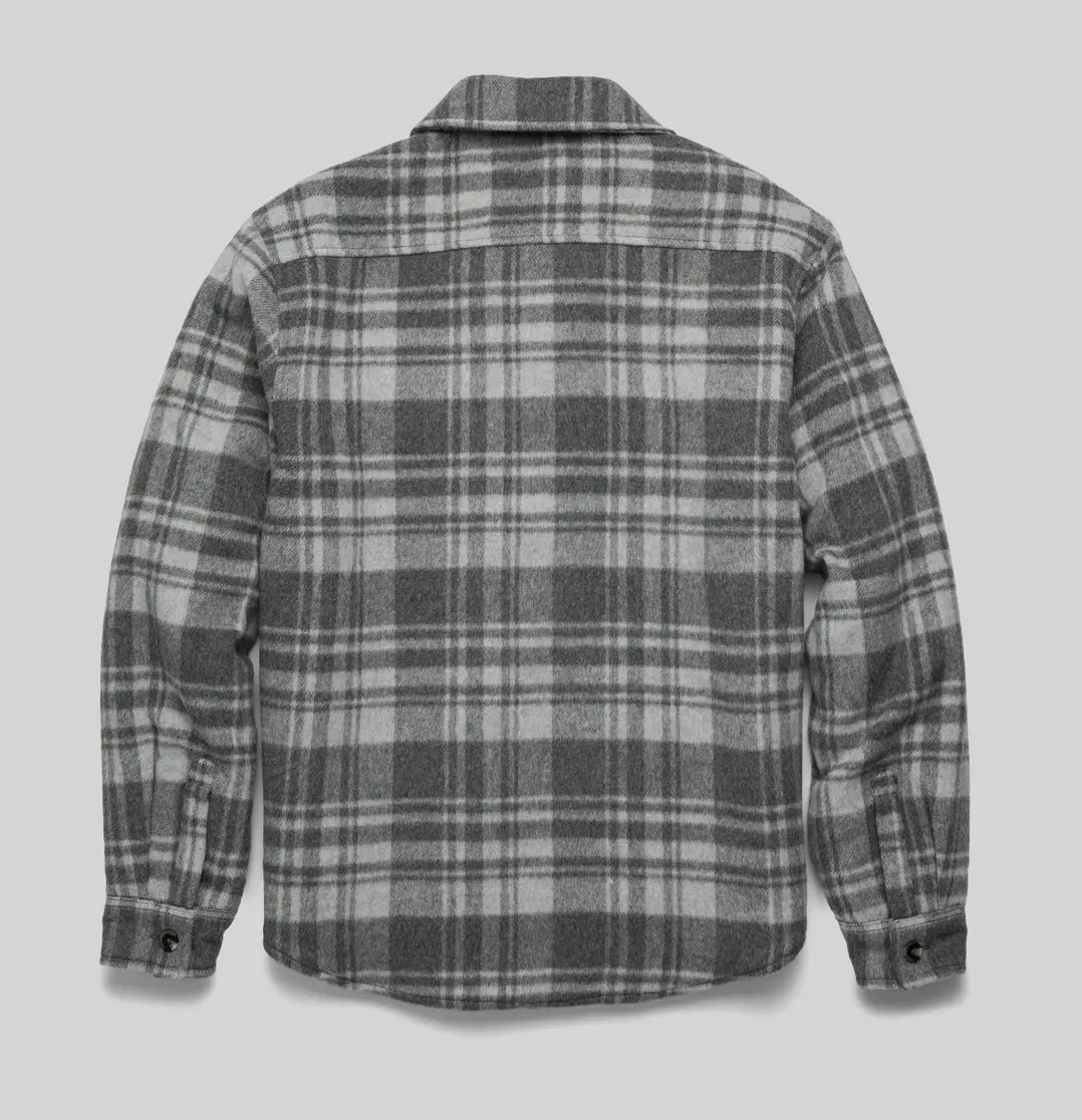 Skip Sherpa line shirt jacket- grey combo