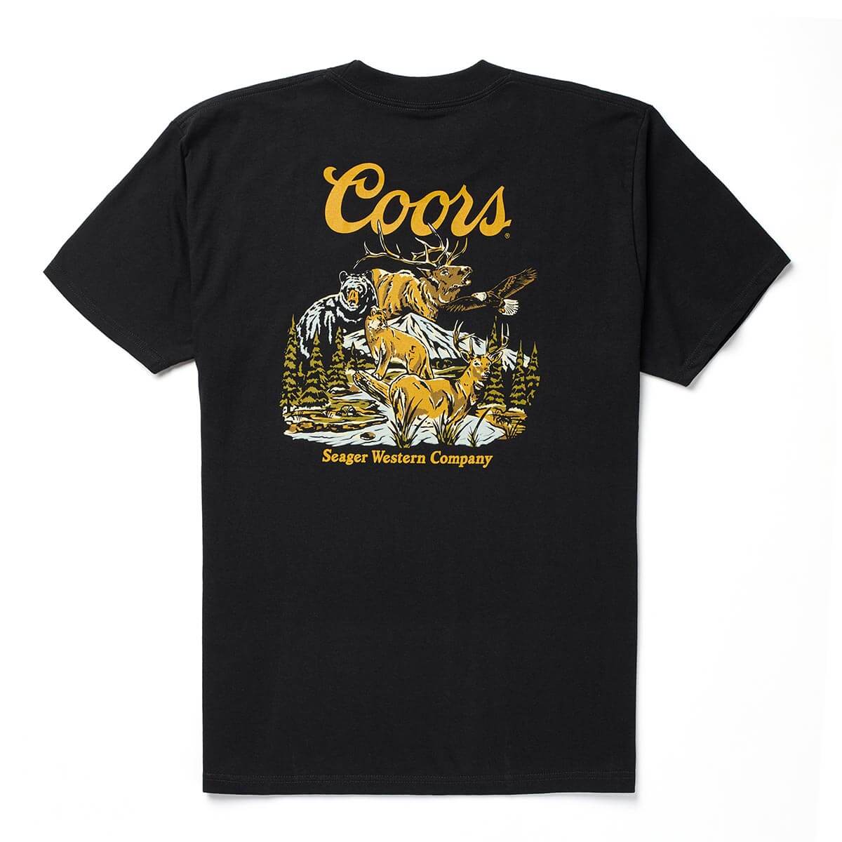 SEAGER X COORS BANQUET PRESERVE TEE BLACK