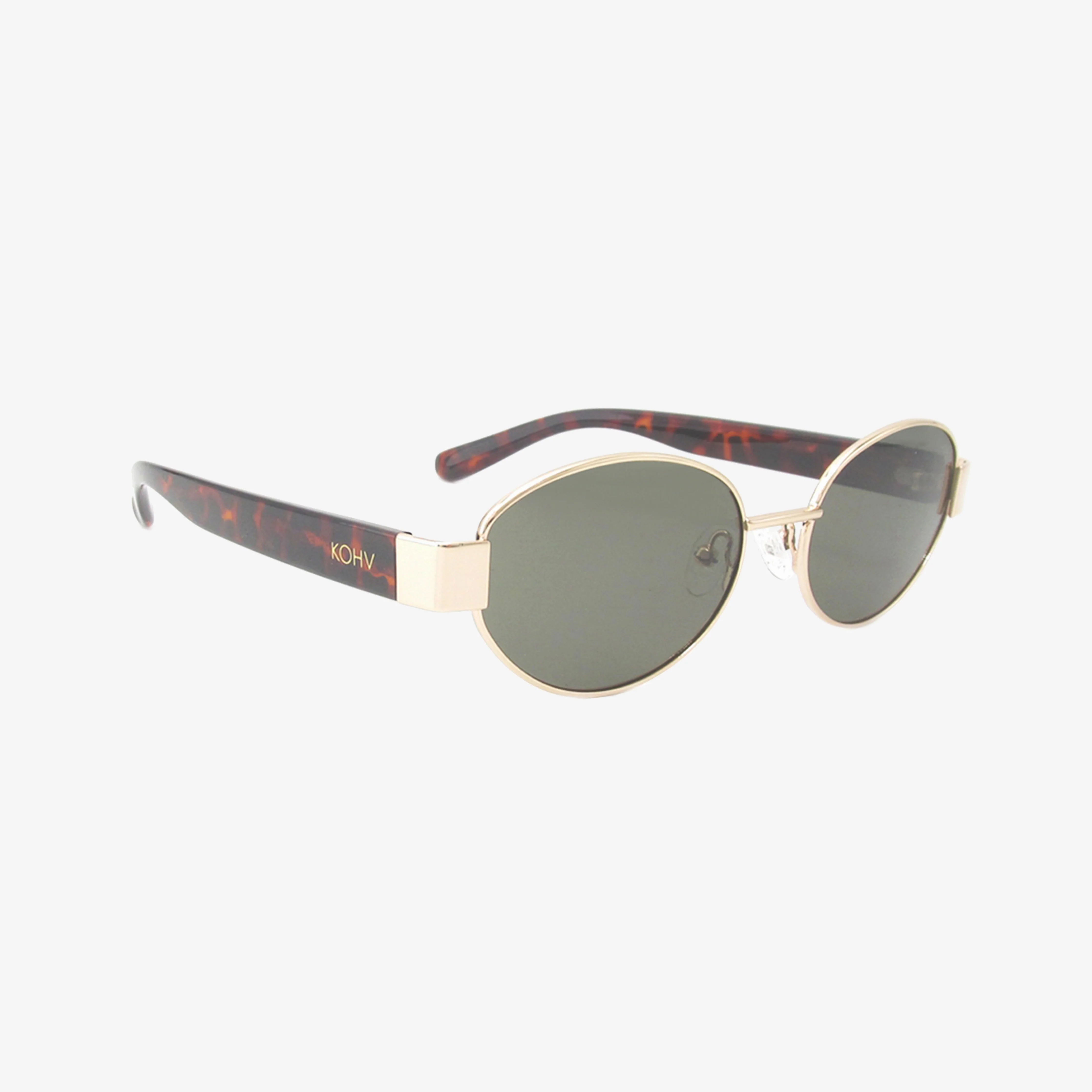 Coco Classic Polarized Oval Metal Fashion Sunglasses