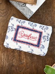 "Yeehaw" Quilted Makeup Bag