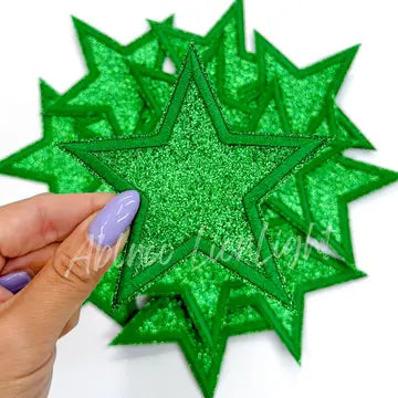Green Sparkle Star patch