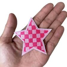 Pink Checkered Star Patch