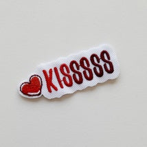 Kisssss red heart patch
