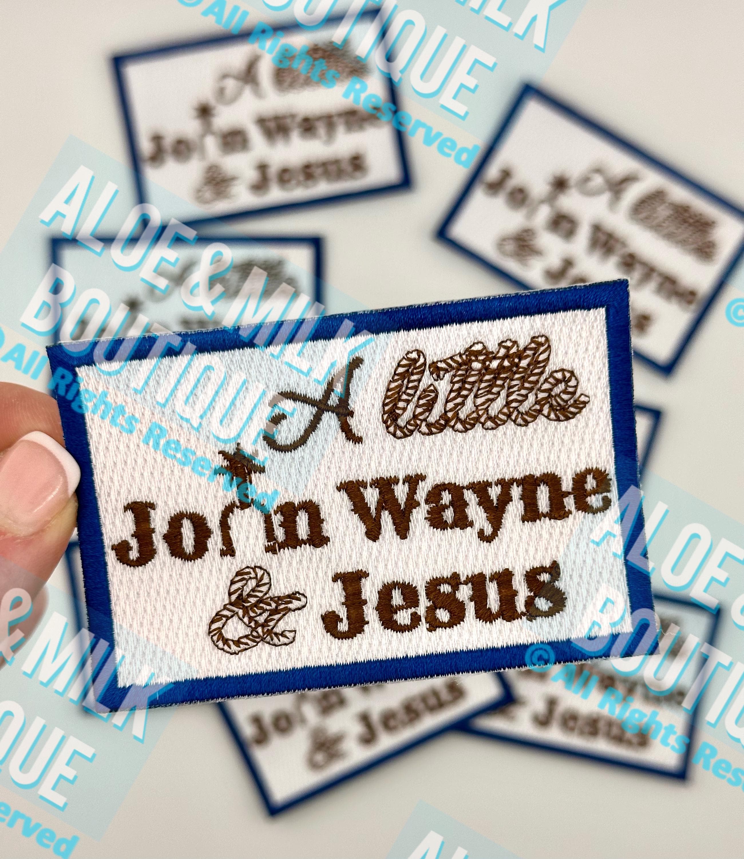 A John Wayne Jesus patch