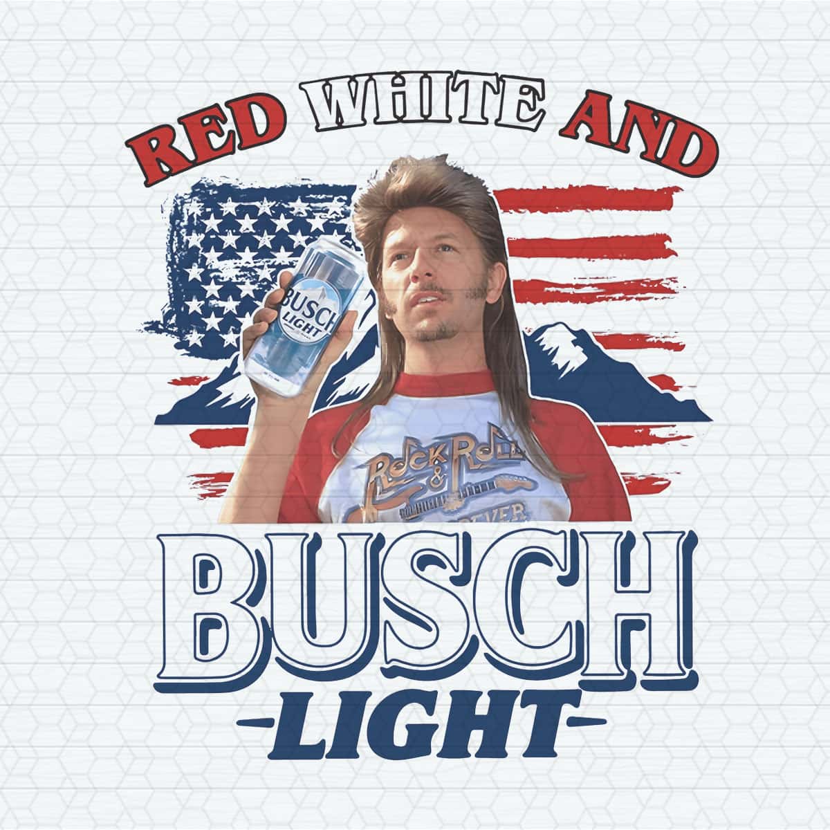 Red white and Busch light patch