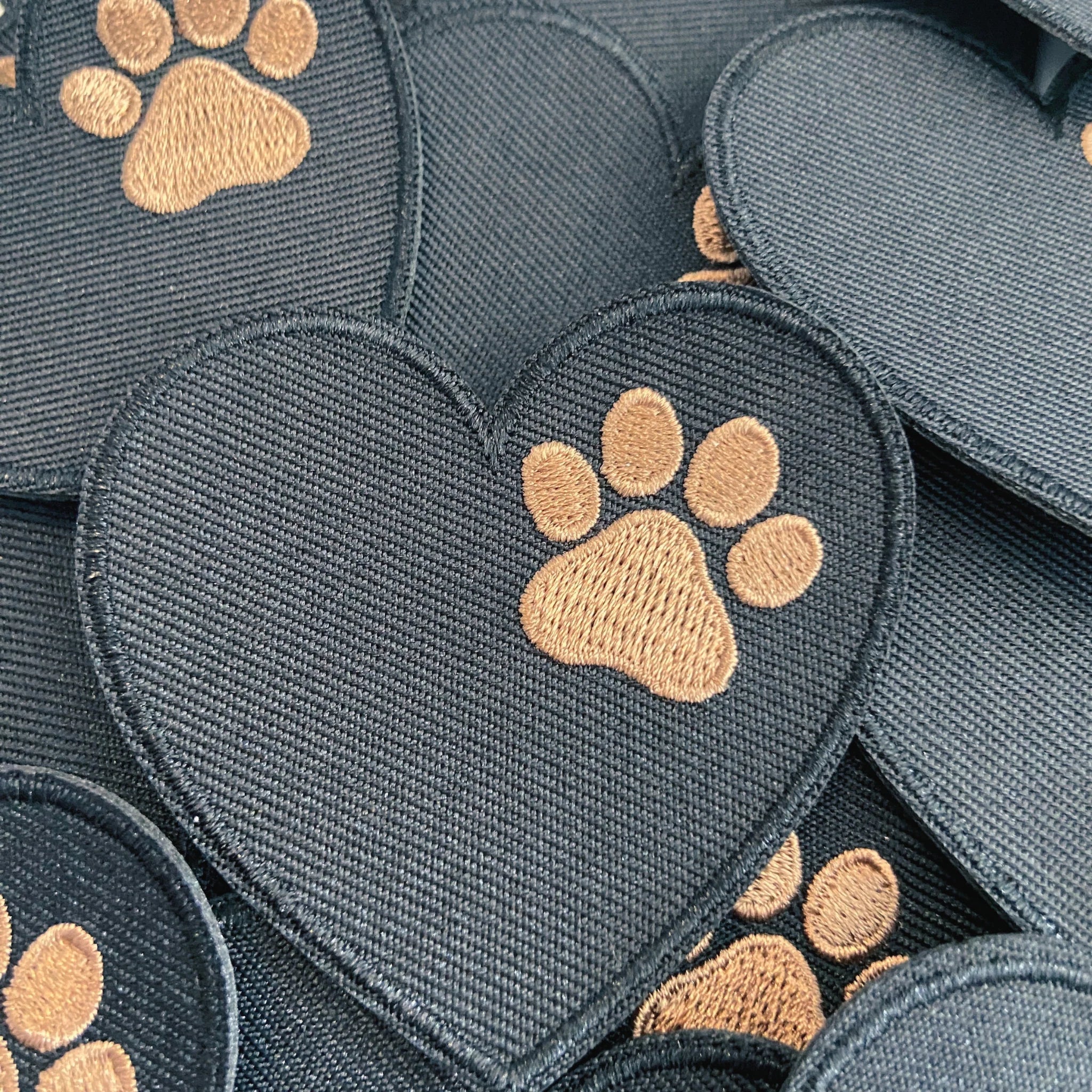 Paw black heart patch