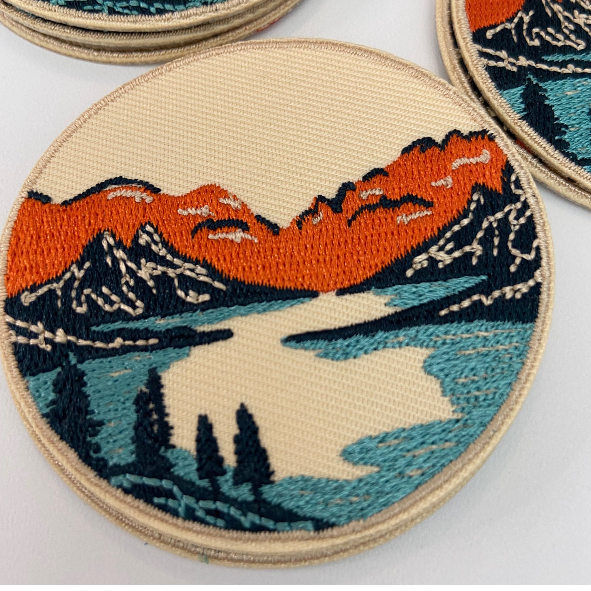 Mountain and river patch
