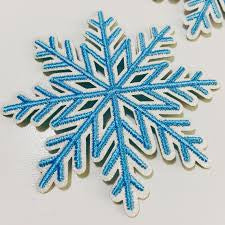 Glitter snowflake patch