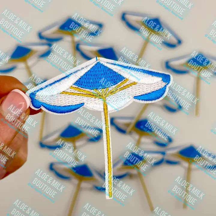Blue umbrella patch