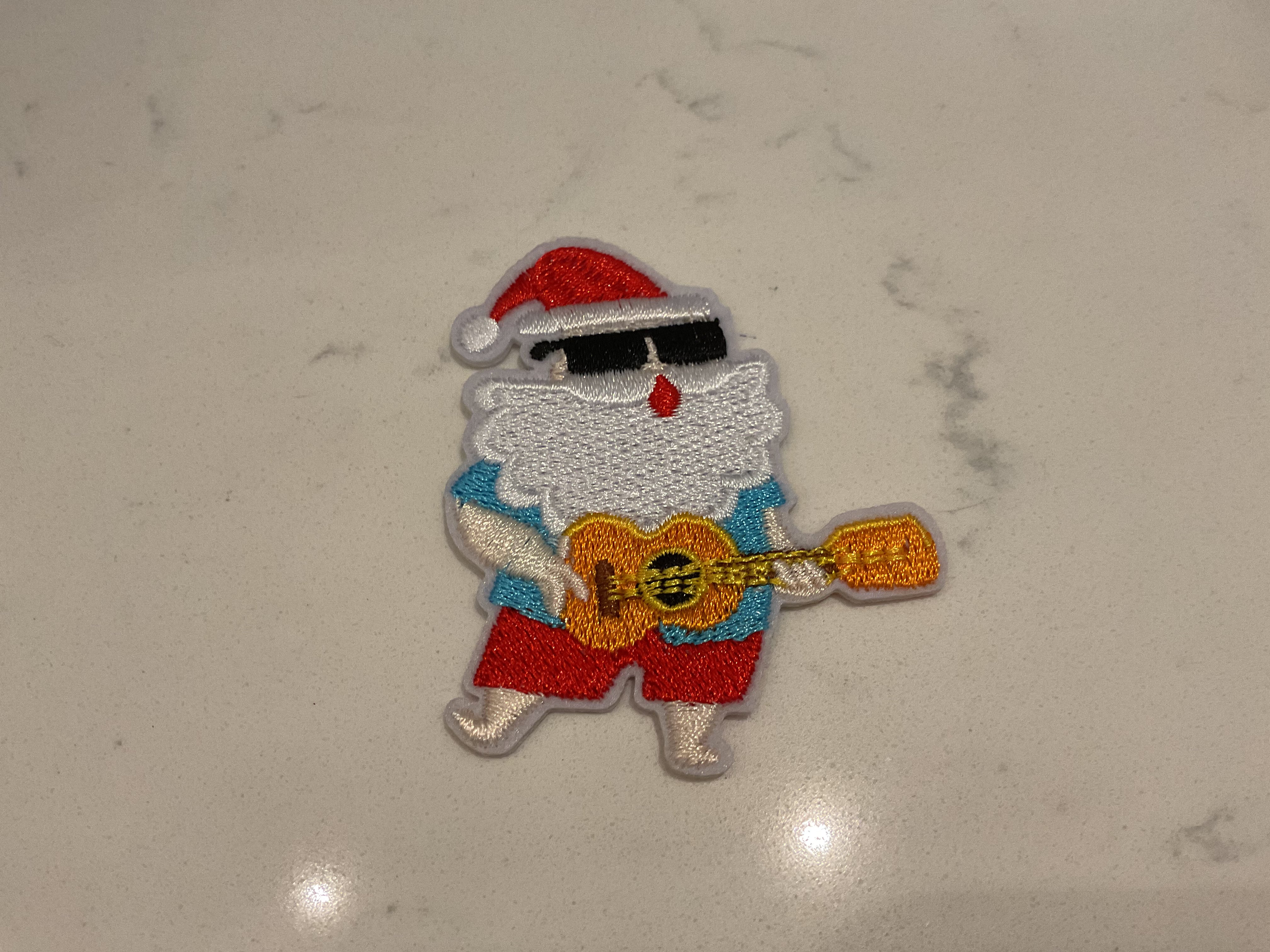 Santa playing guitar patch