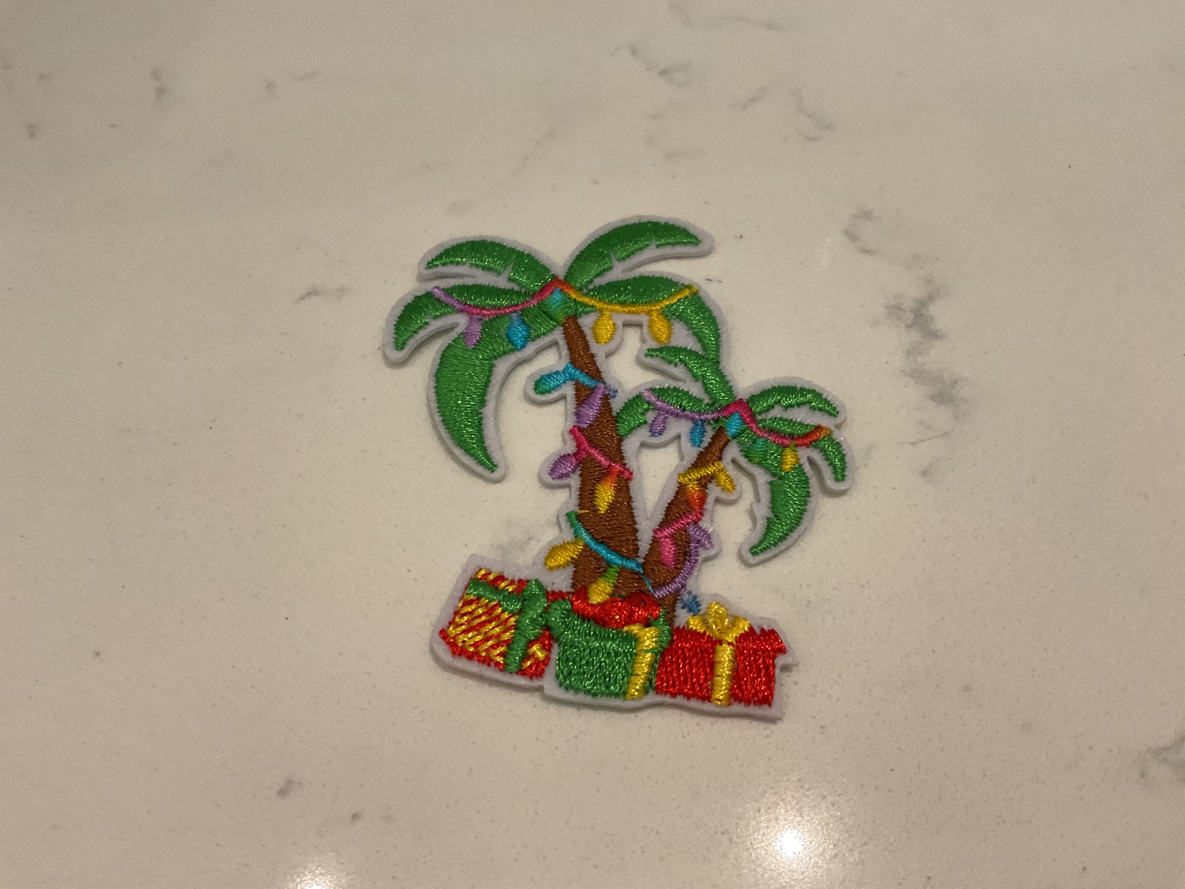 Palm tree with presents patch