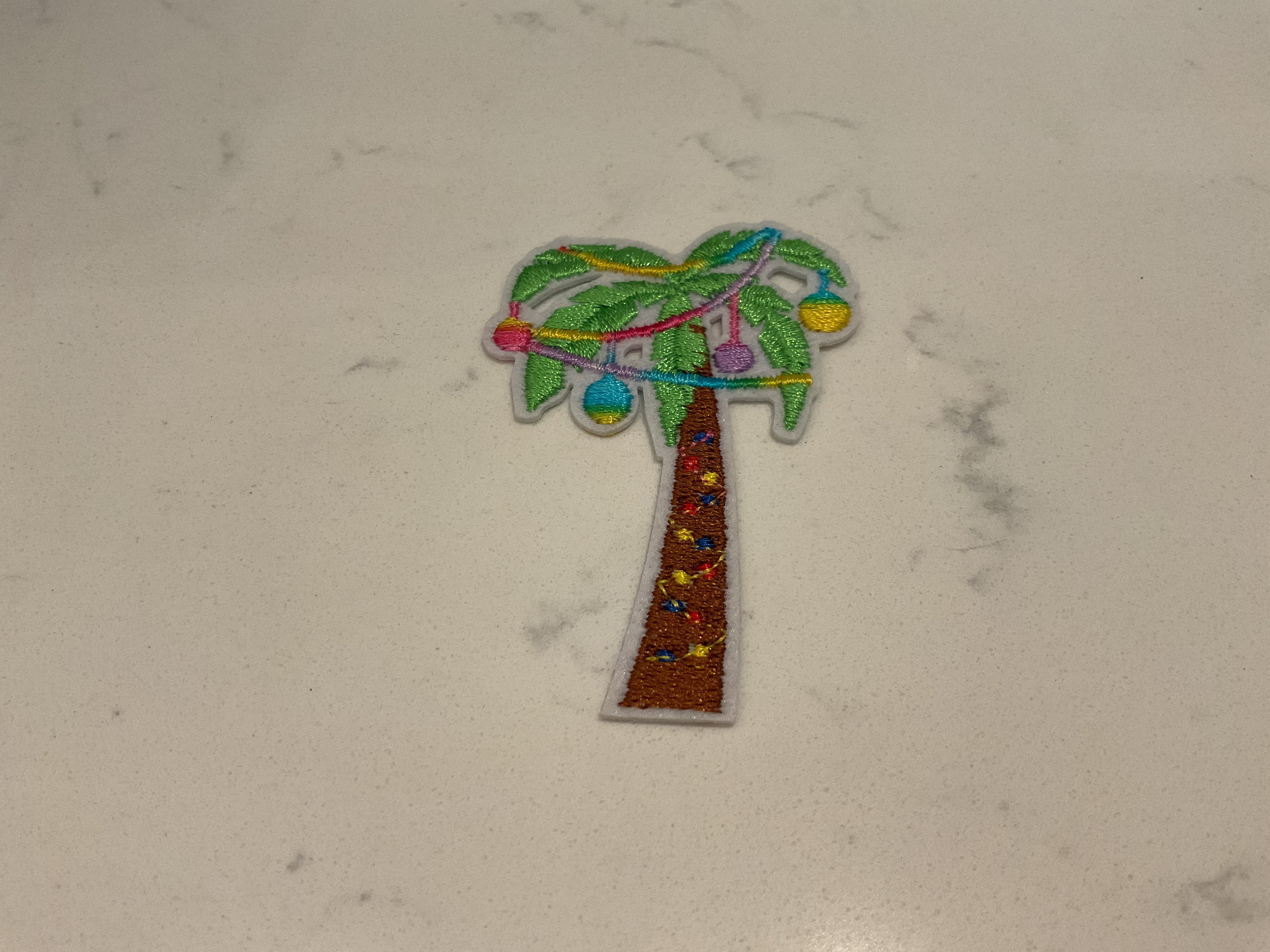 Palm tree with ornaments patch
