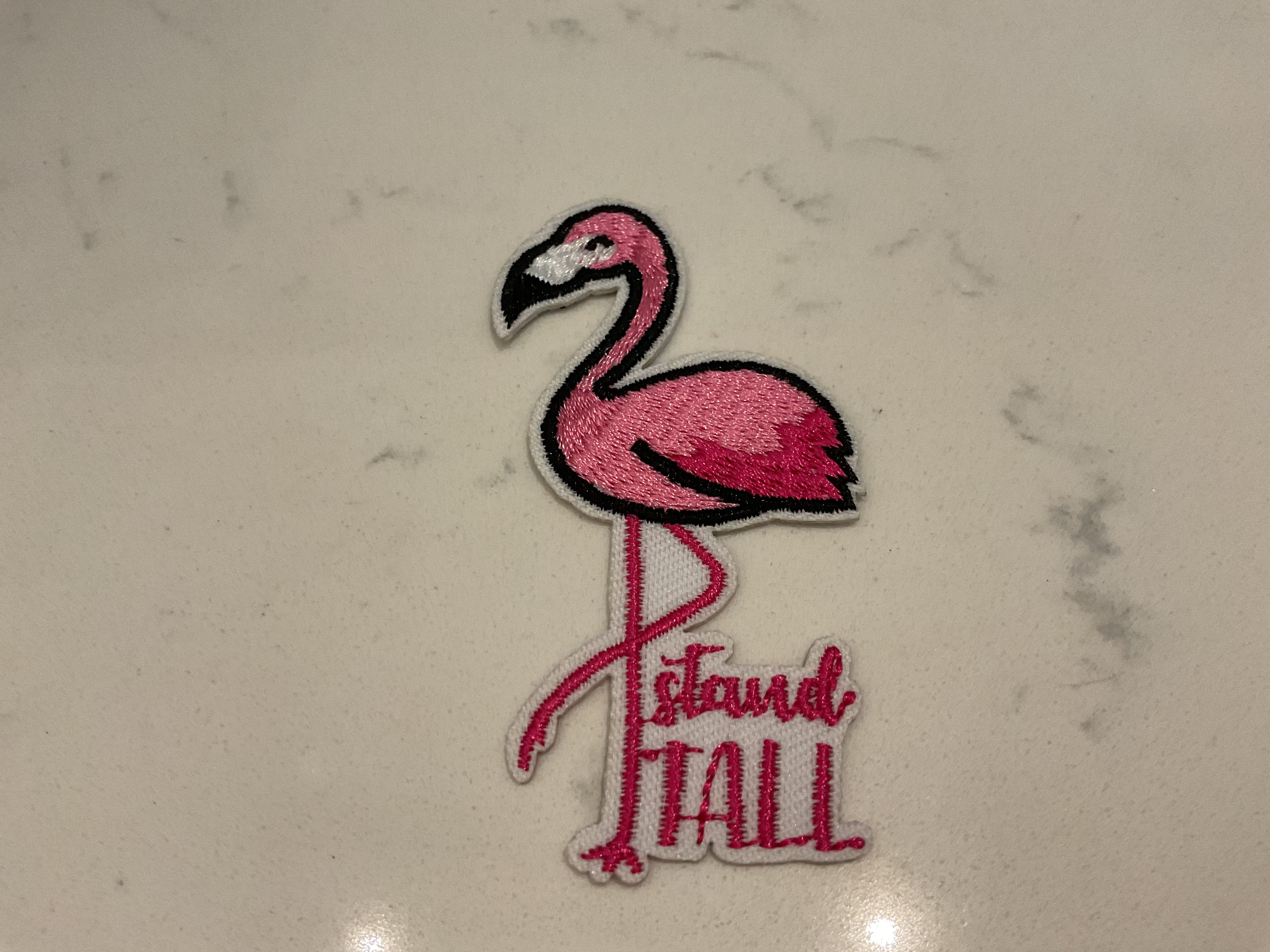 Flamingo stand tall patch