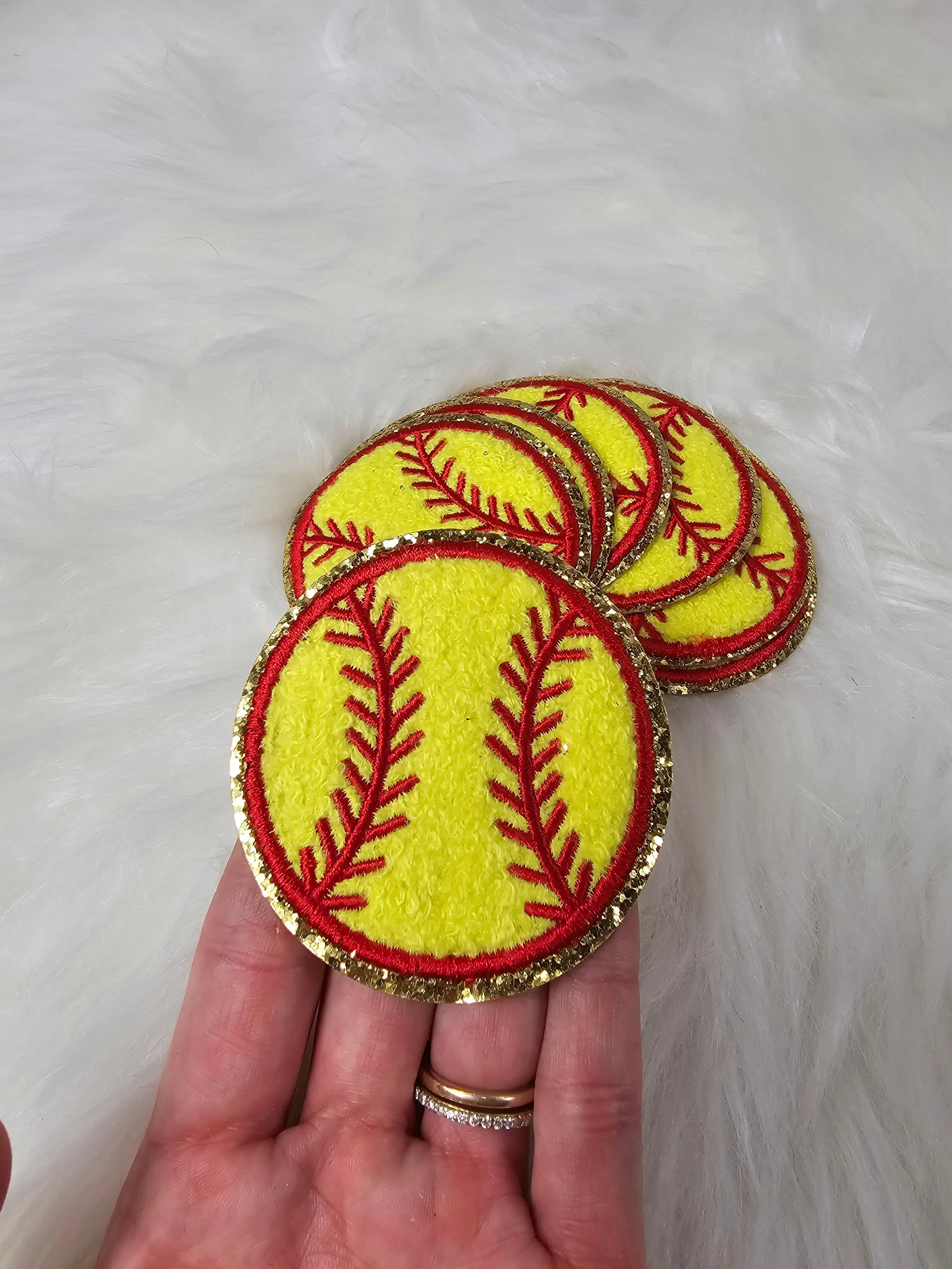 Fuzzy baseball patch