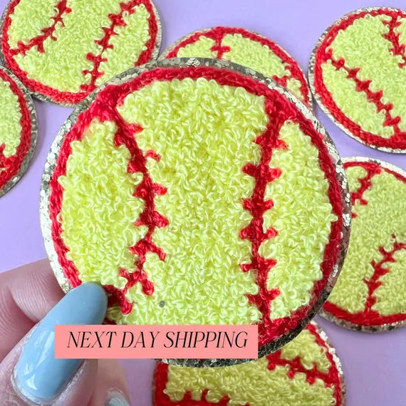 Fuzzy baseball patch