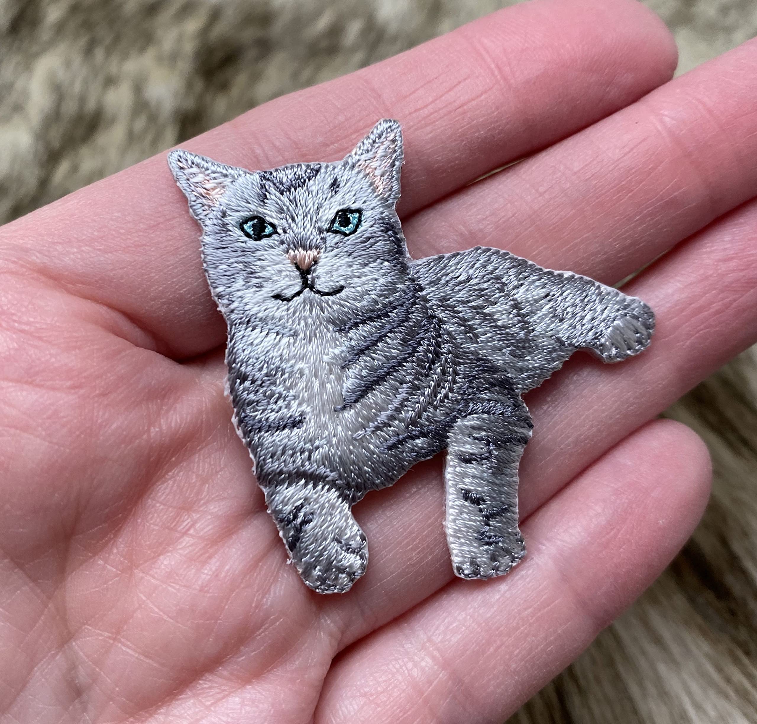 Gray tabby cat patch