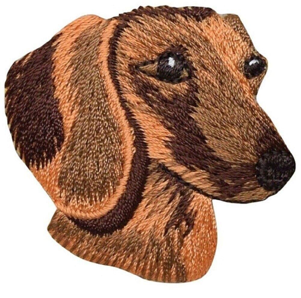 Dachshund head dog patch