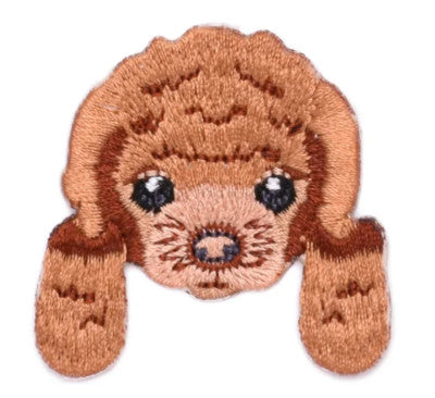 Brown poodle dog patch