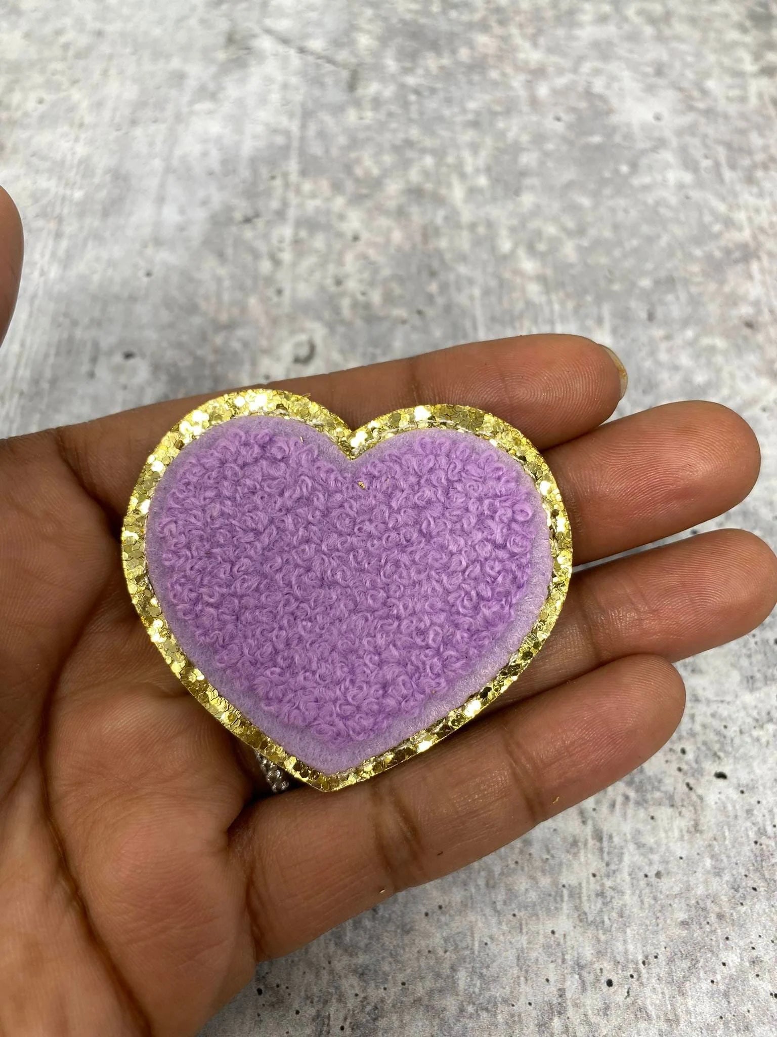 Fluffy heart patch