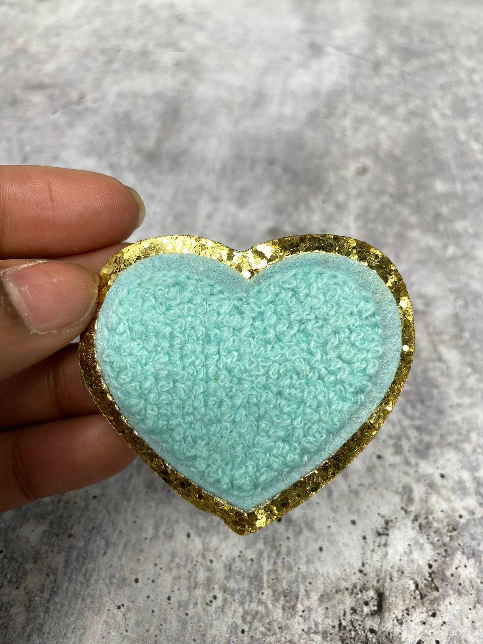 Fluffy heart patch