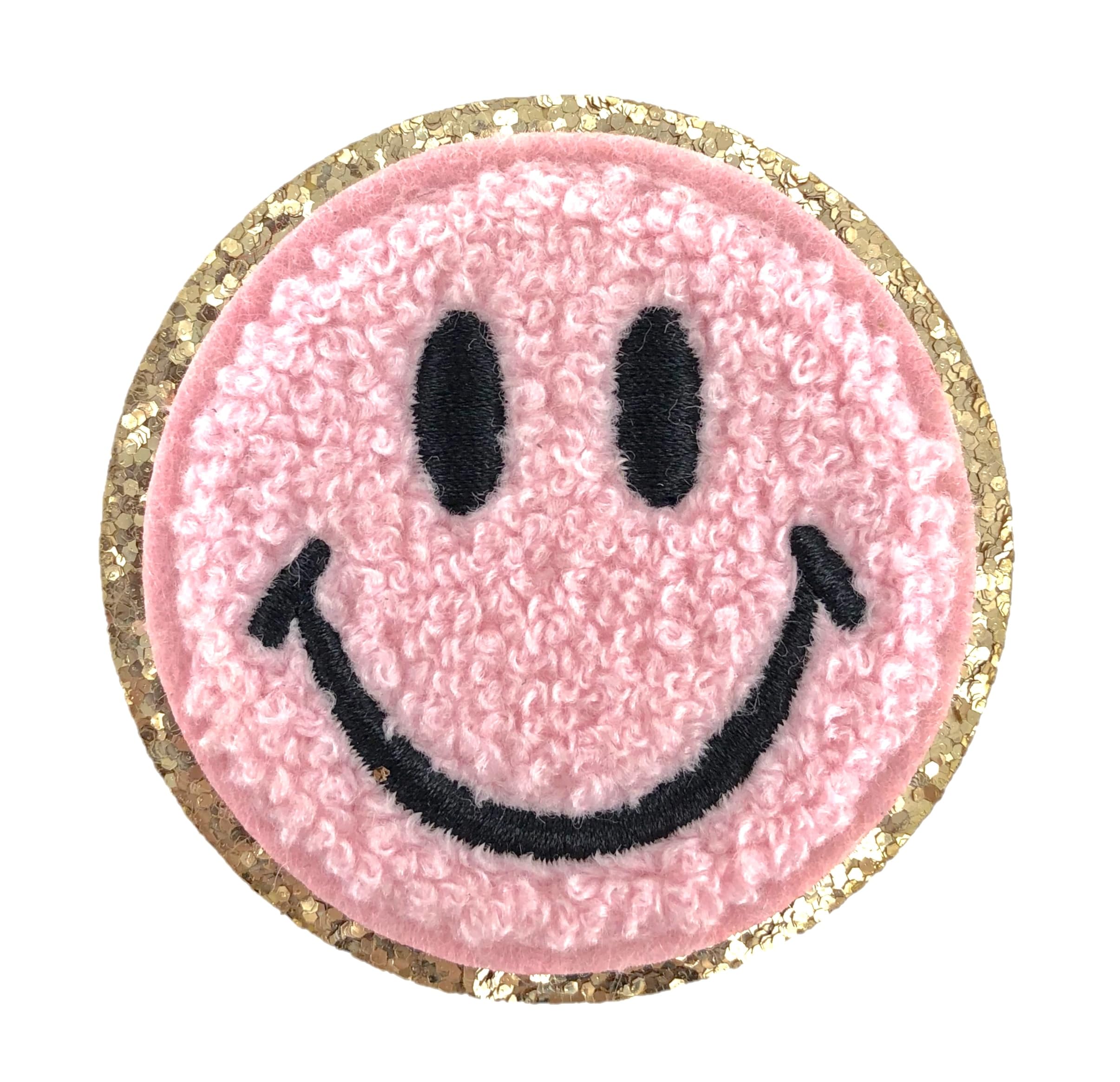 Fluffy happy face patch