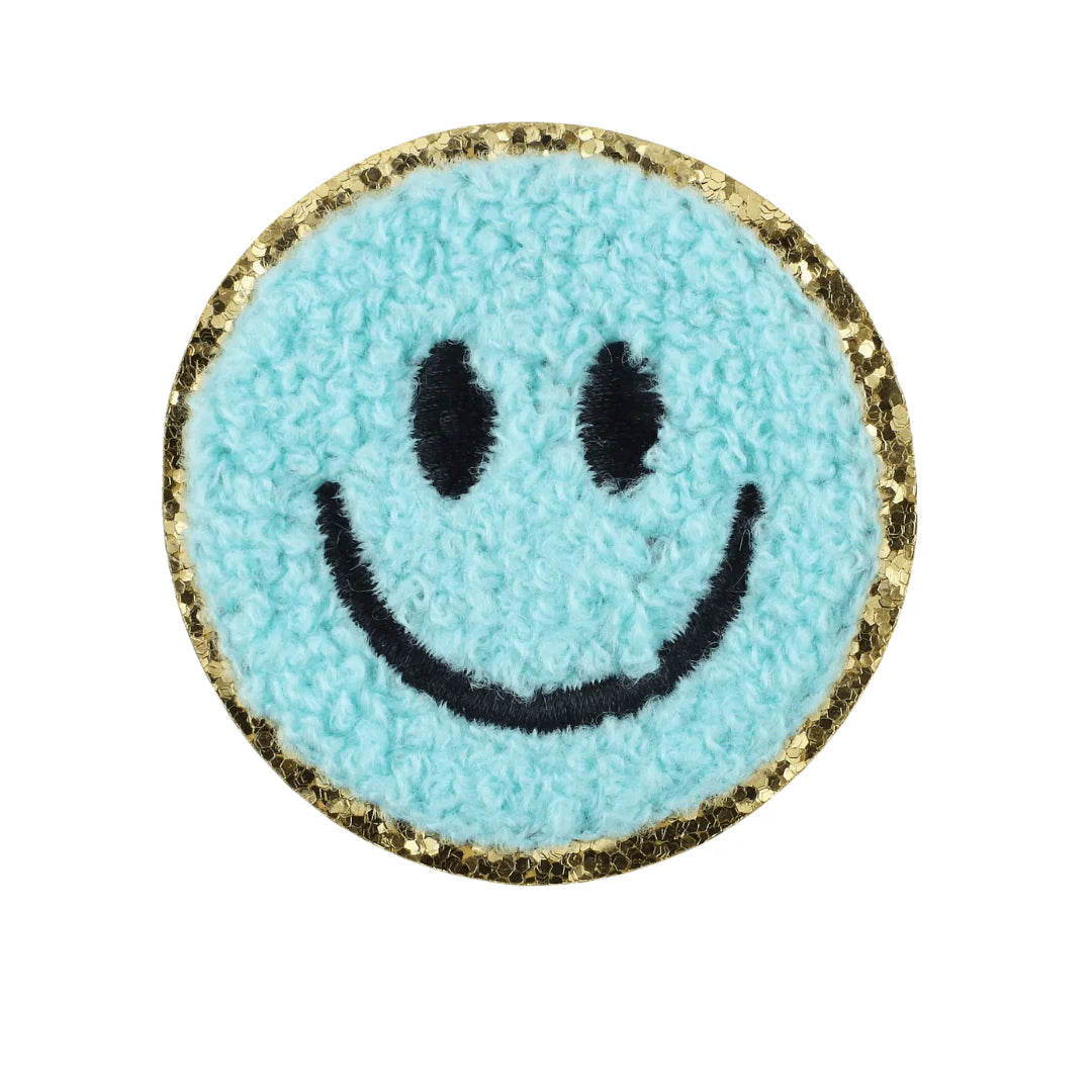 Fluffy happy face patch