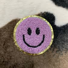 Fluffy happy face patch