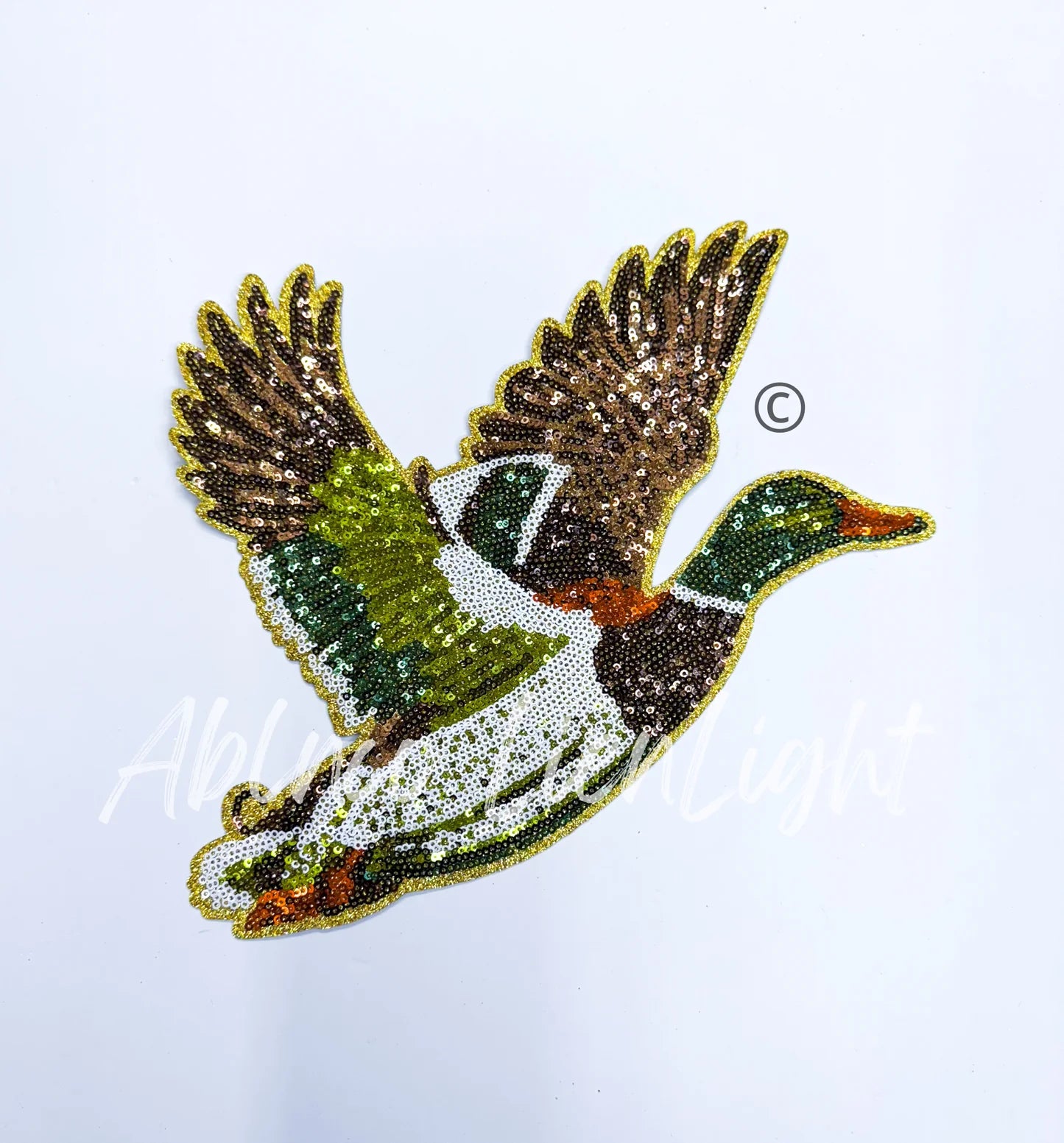 Sequin flying duck patch