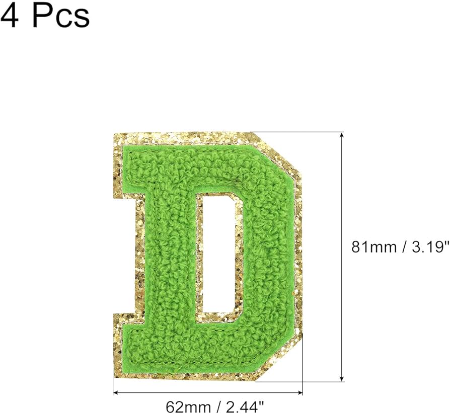 Chenille Letter D Patch