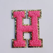 Chenille Letter H Patch