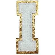 chenille I letter patch