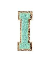 chenille I letter patch