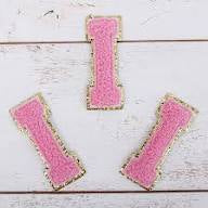 chenille I letter patch