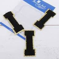 chenille I letter patch