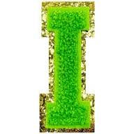 chenille I letter patch