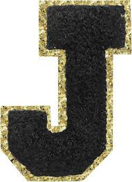 Chenille letter Patch J
