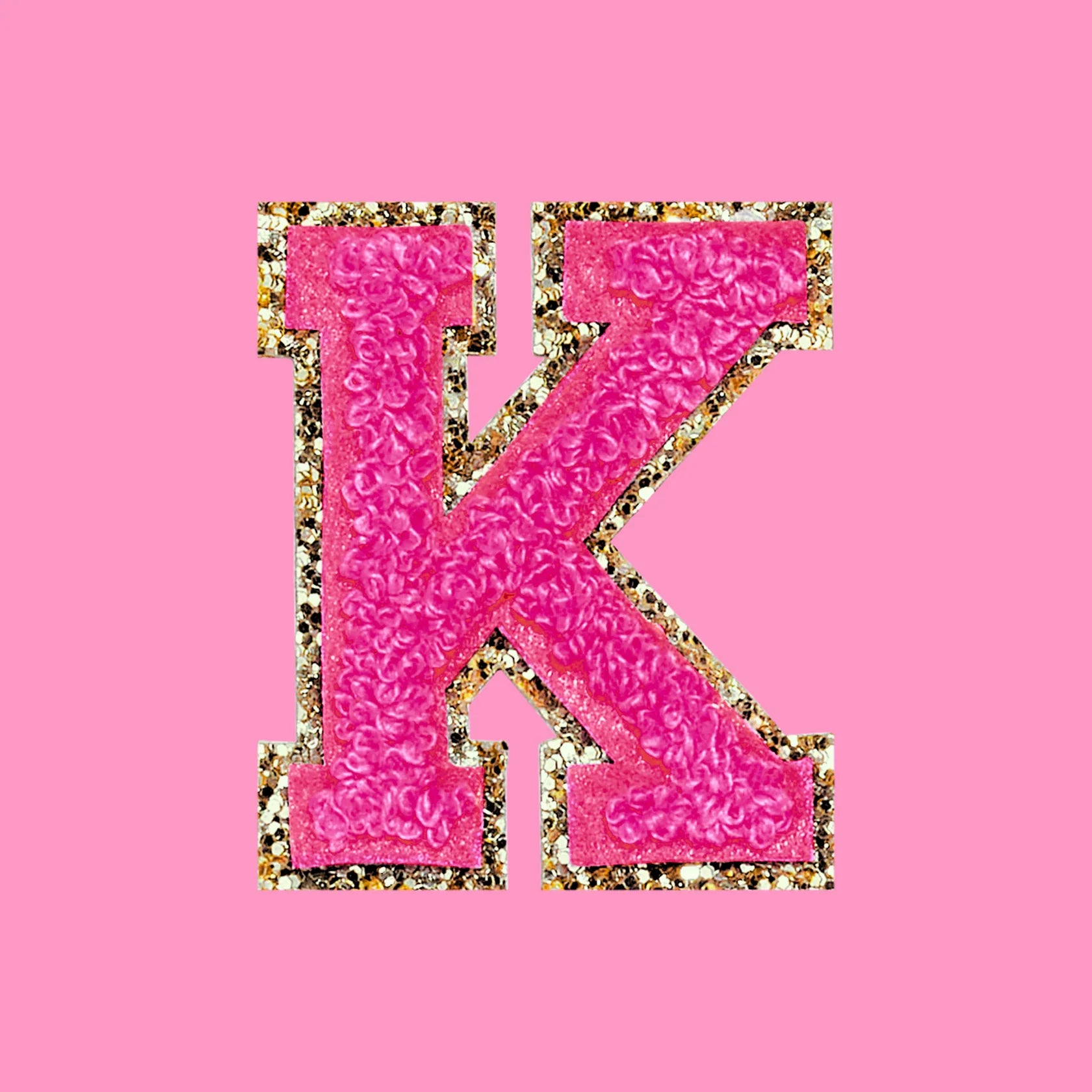 Chenille Letter K Patch