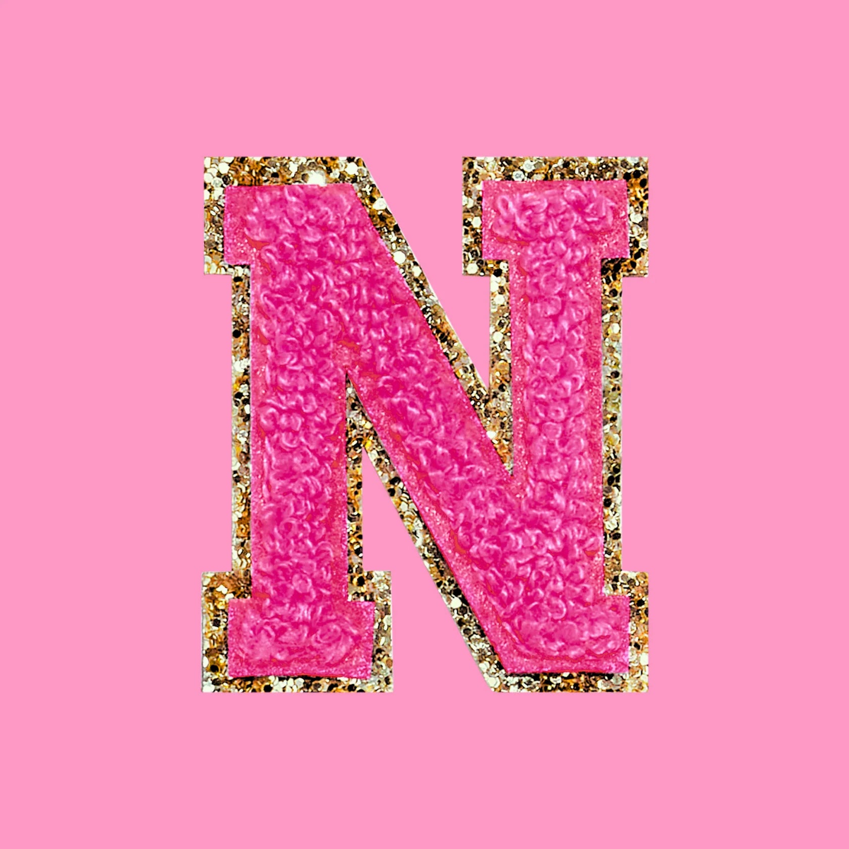 Chenille Letter N Patch