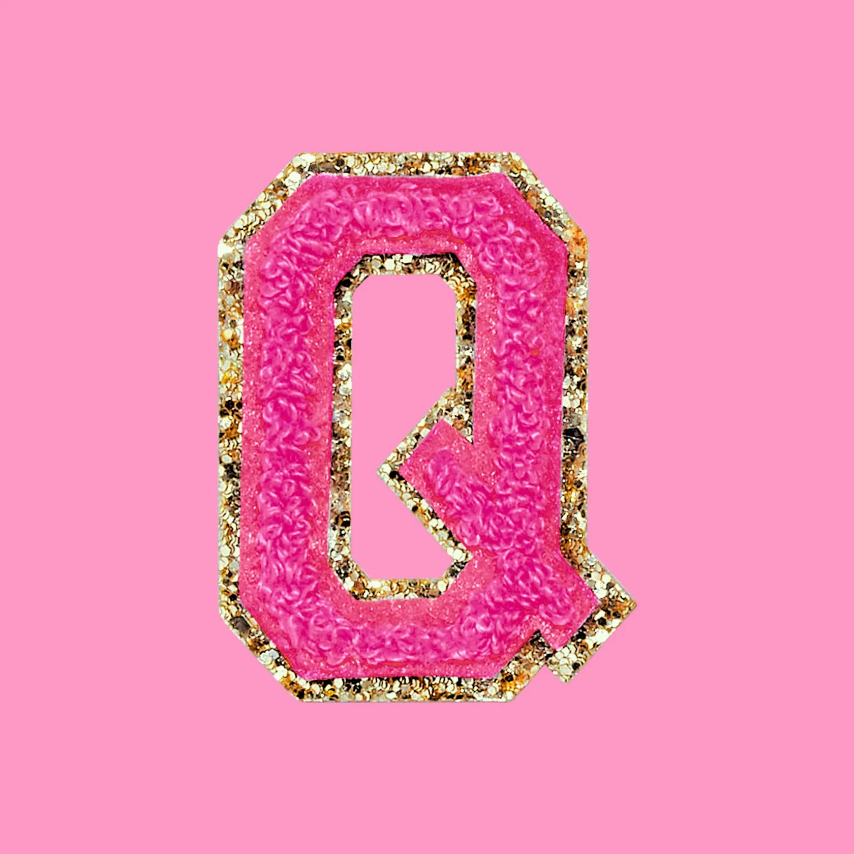 Chenille Letter Q Patch