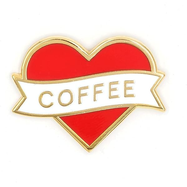 Coffee heart pin