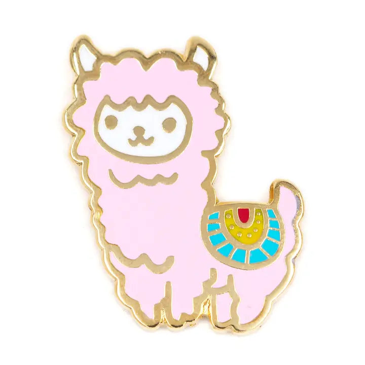 Pink llama pin