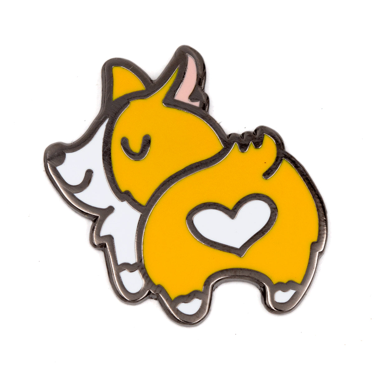 Corgi heart butt pin
