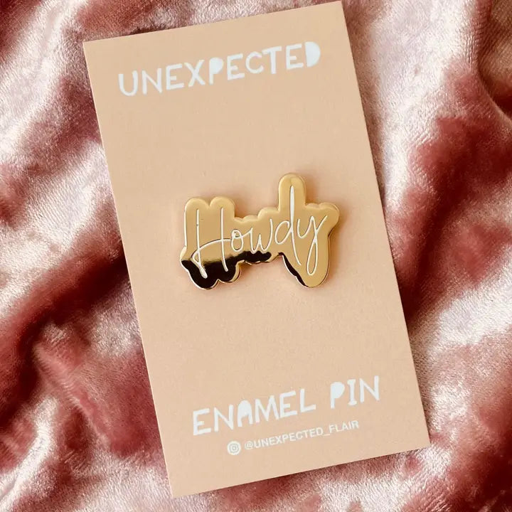 Gold howdy pin