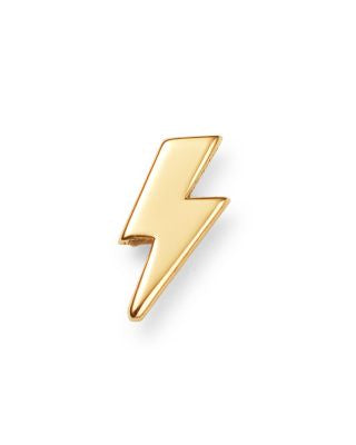 Gold lighting bolt pin