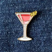 Pink cocktail pin