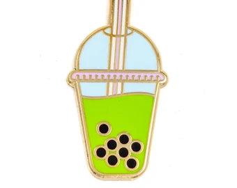 Matcha boba pin