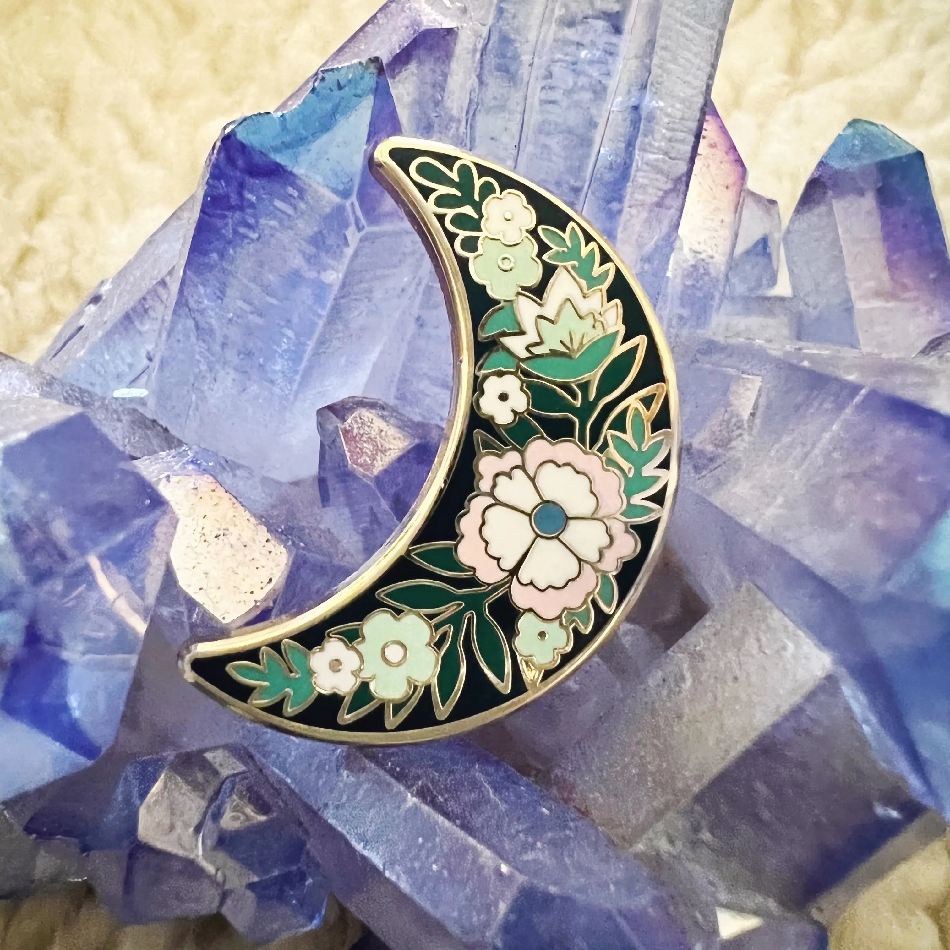 Flower moon pin