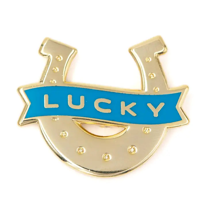 Lucky horseshoe pin